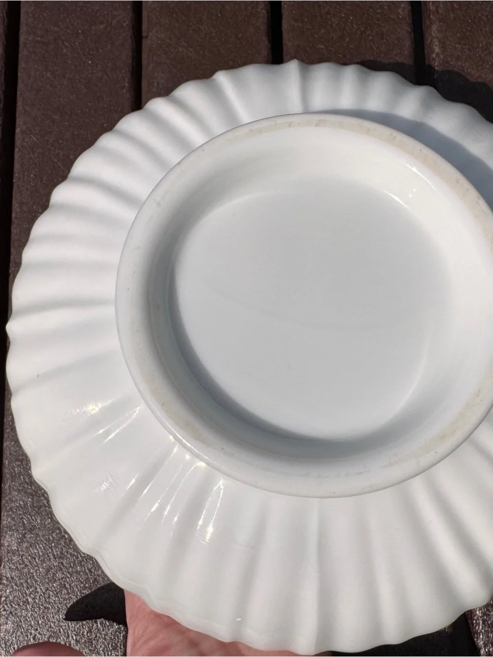 Westmoreland Milk Glass Lotus Bowl